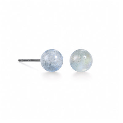 Borchie a sfera in labradorite argento