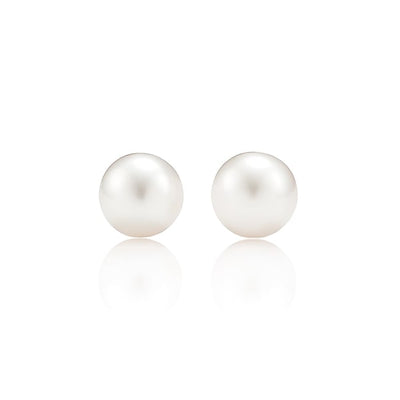 Grandi orecchini a bottone con perle