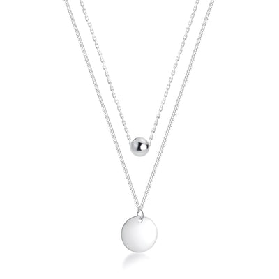 Collana con monete in argento sterling a strati