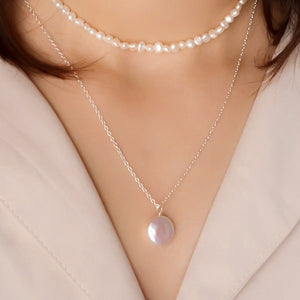 Double Invisible Necklace With Pearl, Floating Pearl Necklace, Solitaire  Pearl Necklace, Double Layer Choker, Transparent Necklace, Single -   Canada