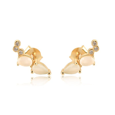 Milky Crystal Mini Climber Studs