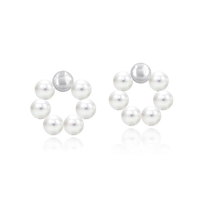 Pearl circle studs