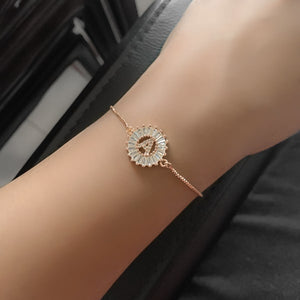 Rose Gold Letter Bracelet – Heavenly Handmade