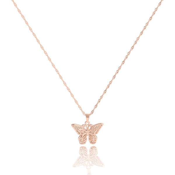 Coquette Style White Rose Flower Pendant Necklace Butterfly Tassel Alloy  Full Crystal Necklace - Temu