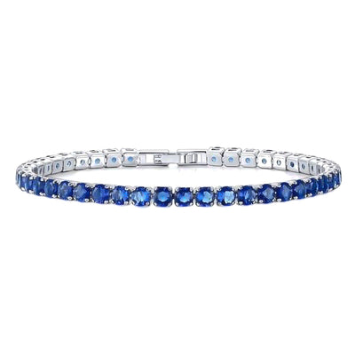 Bracciale Tennis Blu Zaffiro