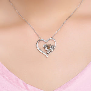 Silver Layered Heart & Beads Pendant Necklace