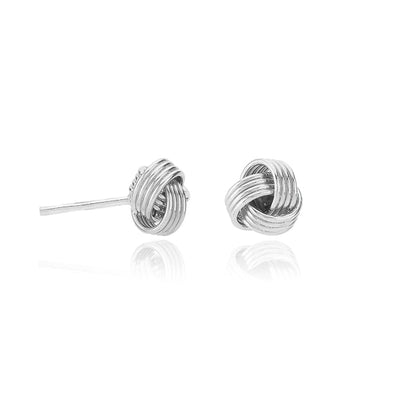 Silver triple knot studs