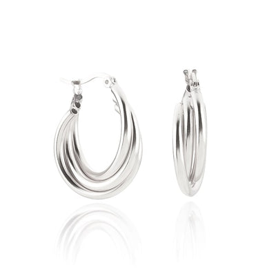 Cerchi tripli twist in argento