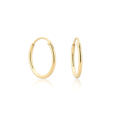 Small thin gold hoops