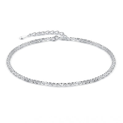 Bracciale a catena in argento sterling scintillante