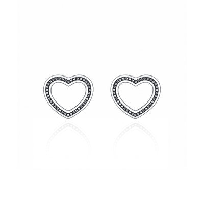 Vintage Heart Stud Earrings