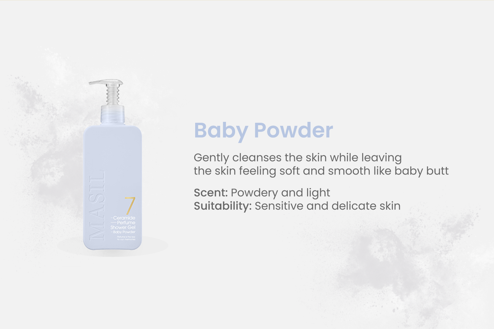 Masil 7 Ceramide Perfume Shower Gel Baby Powder - Shower Gel with Baby  Powder Scent