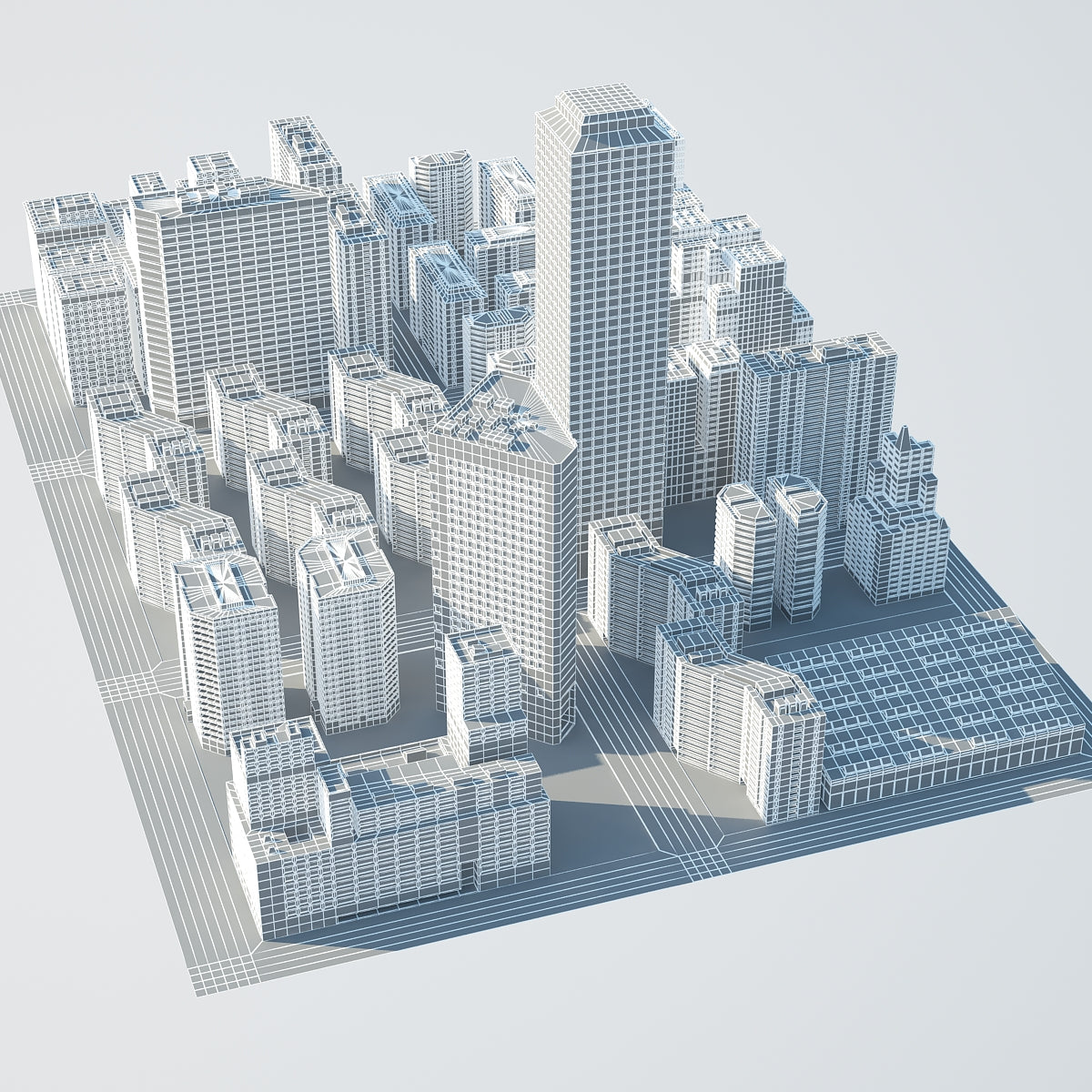 3d Model Of City Simple Cityscape For Download Polygoncity - free 3d models of cities