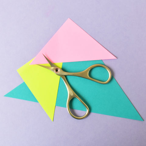Curved Scissors on colorful paper