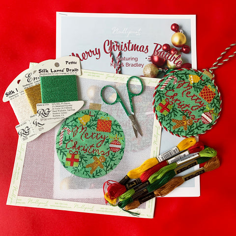 Merry Christmas Bauble kit contents