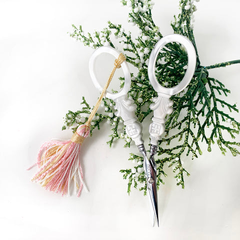 Sajou Mother-of-Pearl style embroidery scissors