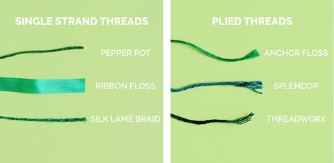 Single strand versus plied threads