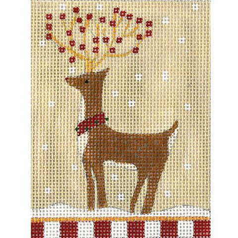 Reindeer needlepoint canvas by Melissa Shirley