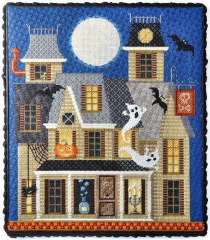 Kirk & Bradley's Haunted House finished needlepoint stand-up