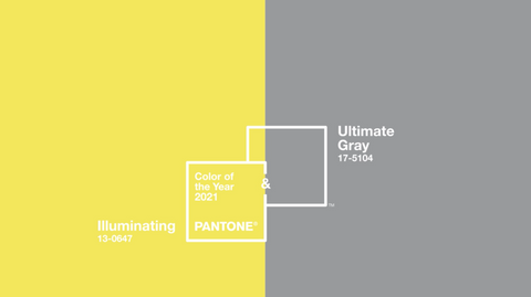 Pantone Colors Yellow and Gray from 2021