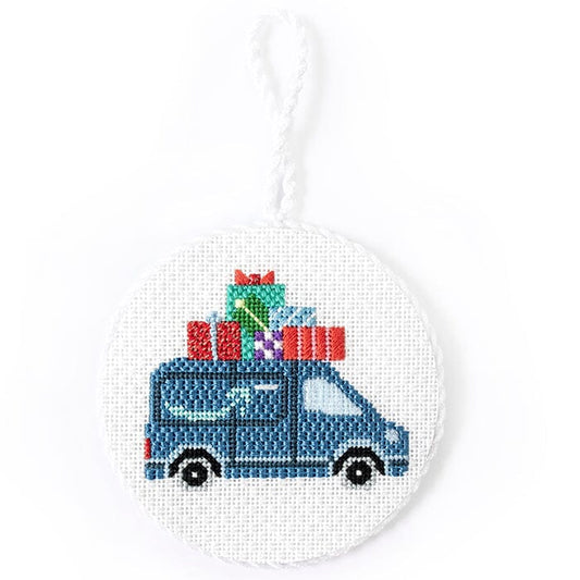 Vallerie Needlepoint Gallery - Two Blue Jays Ornament - Needle Nook