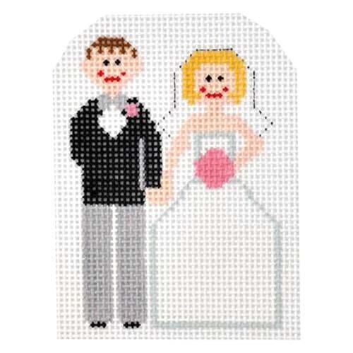 Hand painted Needlepoint Canvas 18 mesh Birthday Girl June Bride