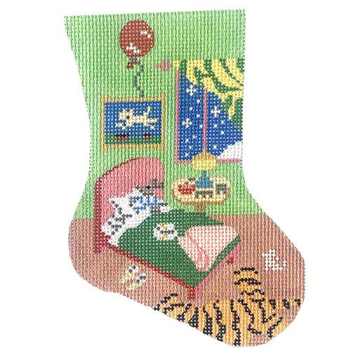 wool christmas stocking needlepoint kit folk art