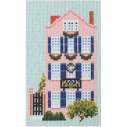 Boat House Row in Philadelphia 4 Rd 18 mesh Needlepoint Canvas