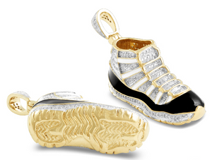 gold diamond shoes