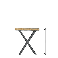 x frame side table