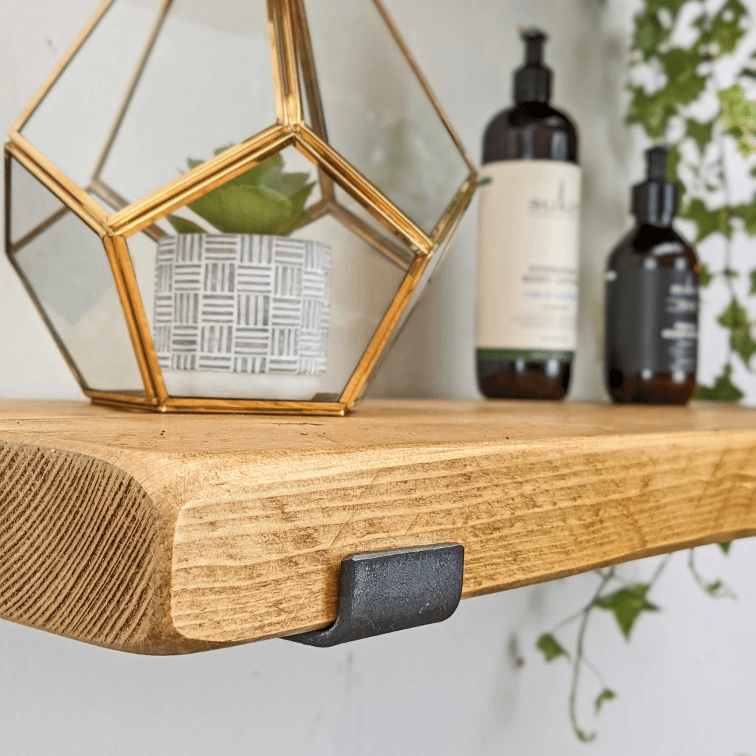 Rustic Floating Shelf in Bathroom