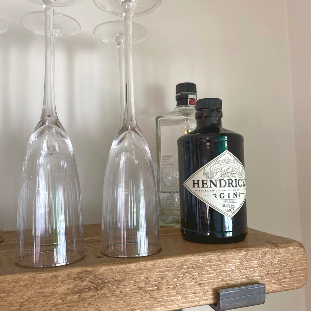 Kitchen Shelves for Gin and Glasses
