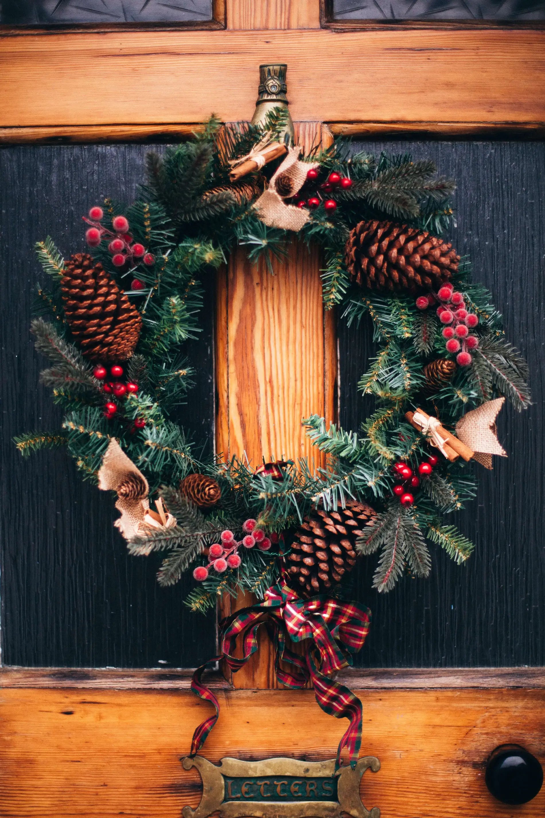 Festive Wreath on Door
