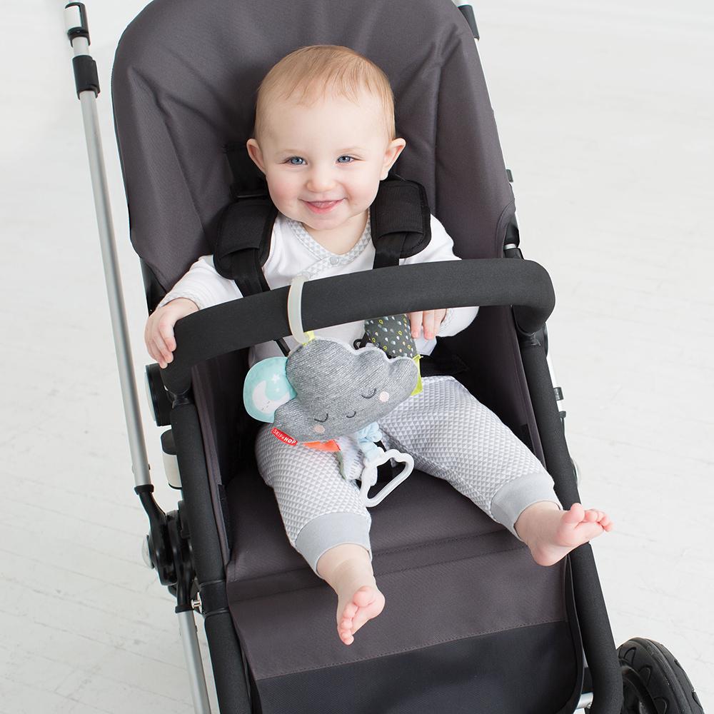 skip hop silver lining cloud stroller bar toy