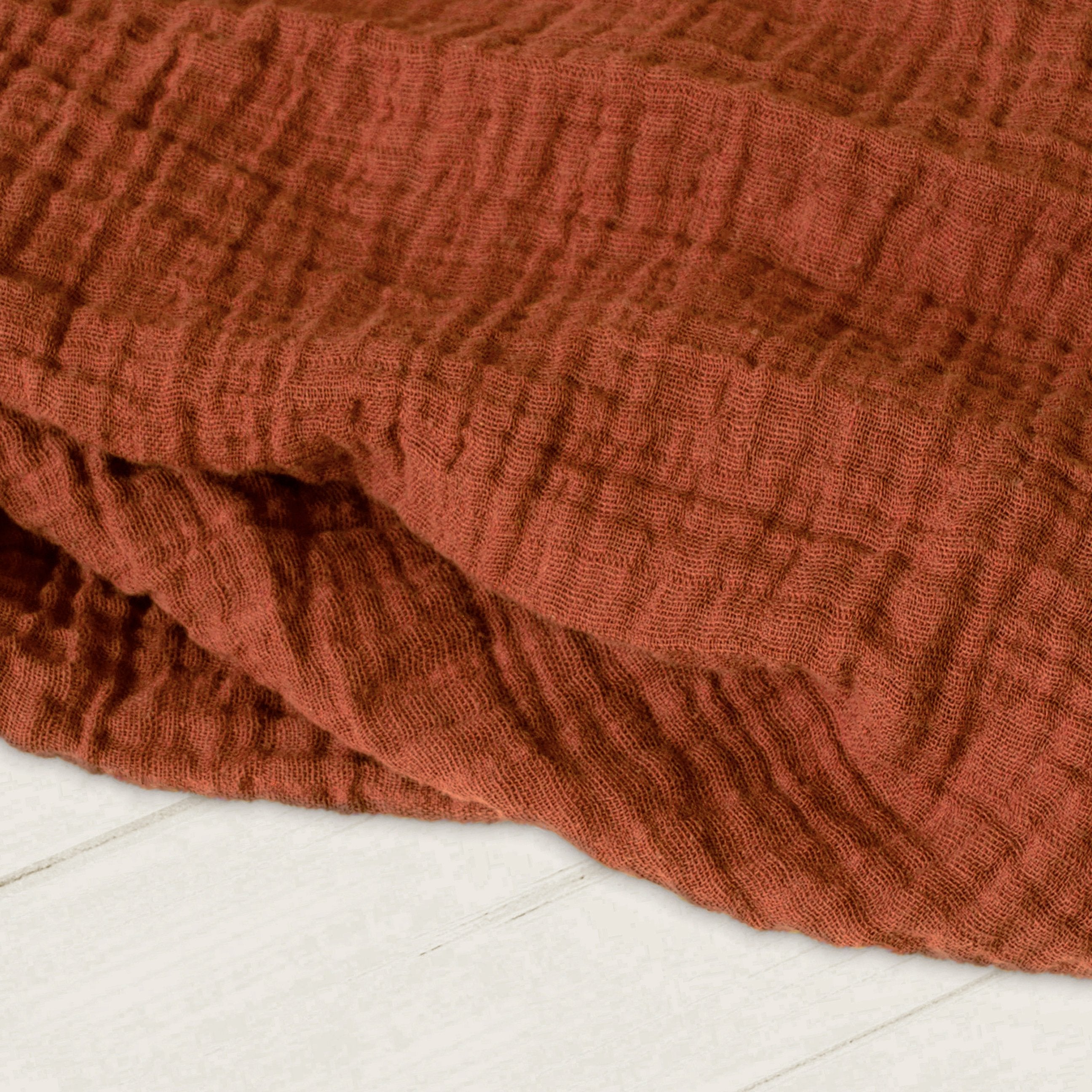 Sugar + Maple Classic Muslin Swaddle - Rust