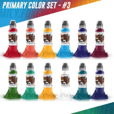 16 Color Set #2, World Famous Tattoo Ink 1 oz