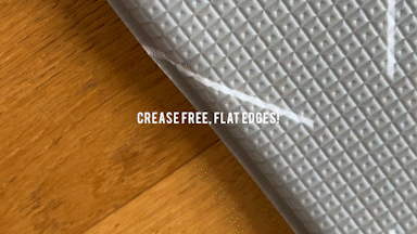 crease free, flat edges