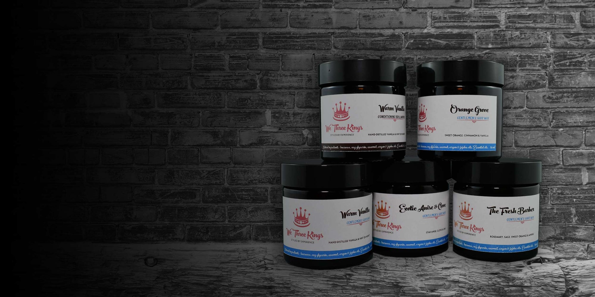 We Three Kings Australian Natural Mens Hair Styling Waxes Beard Oils