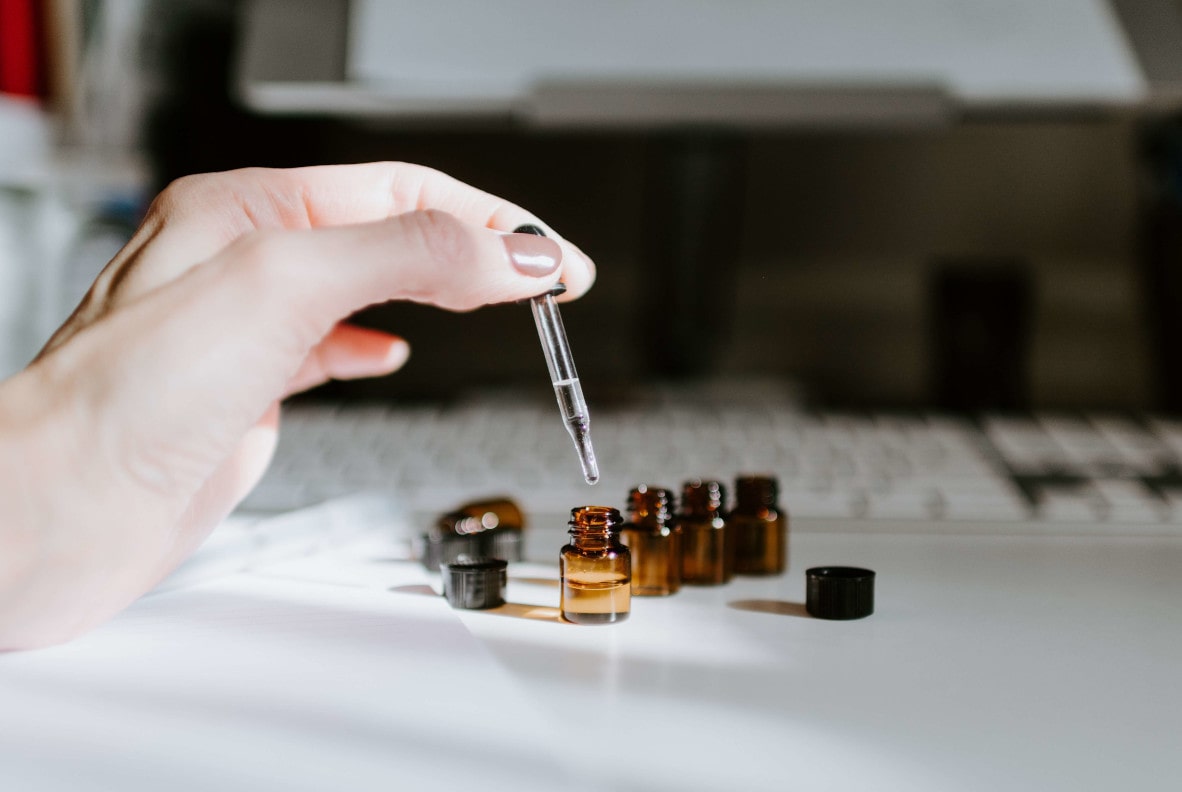 Filling bottles with Cannabis tincture