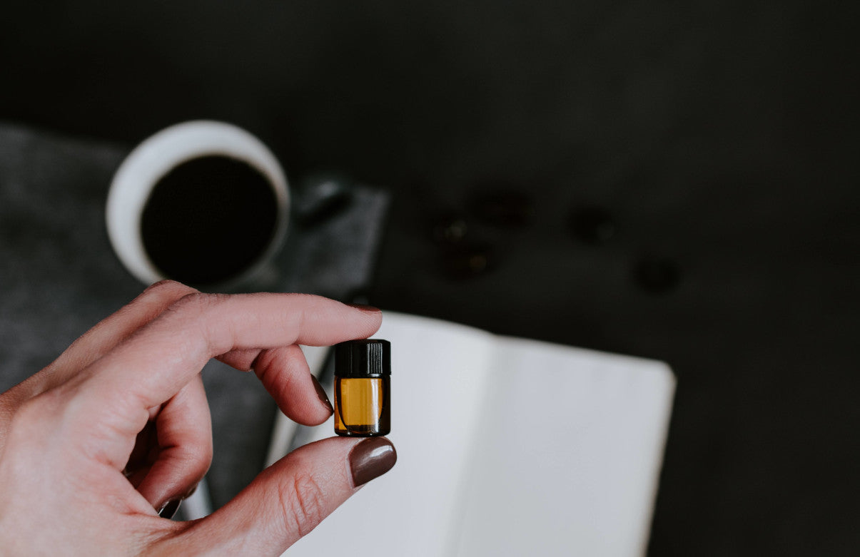 Cannabis tincture in amber bottle