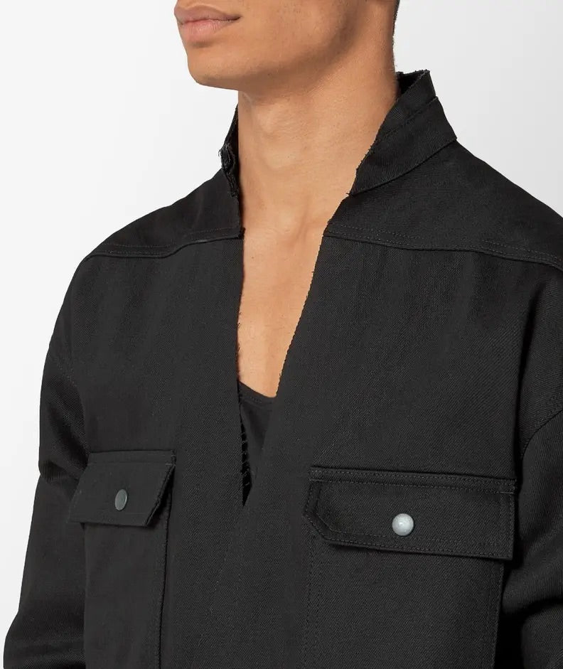 本人着用 Rick Owens cut out jumbo outershirt-