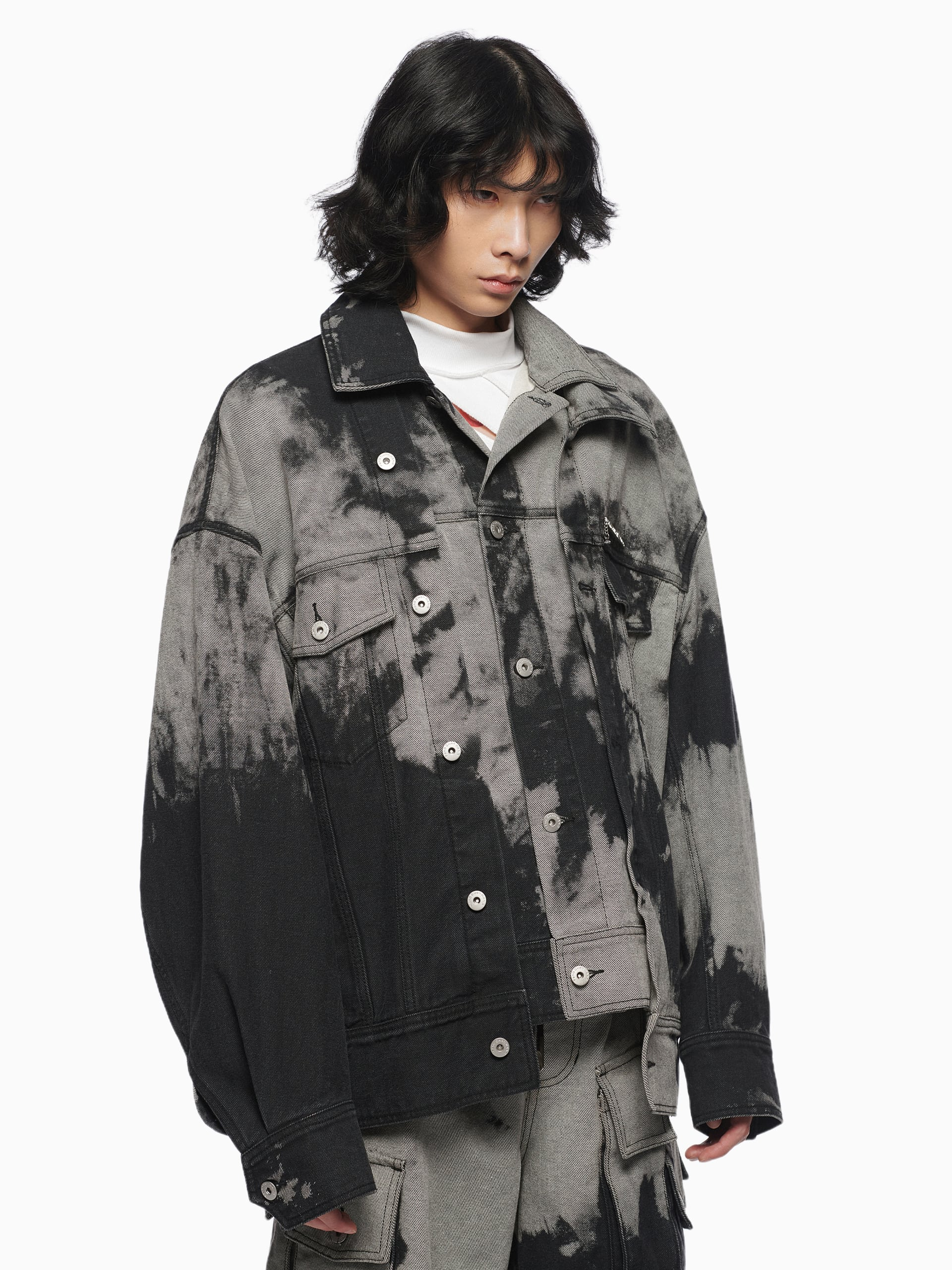 激安商品 wang chen feng paint jacket denim Gジャン/デニム