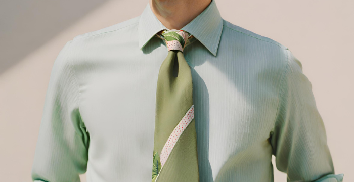 green striped tie