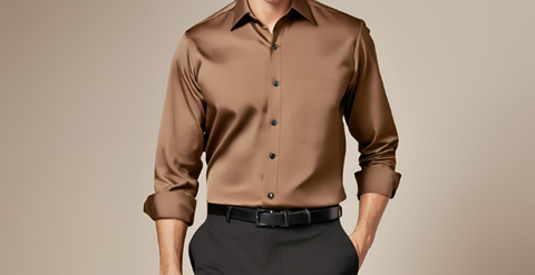 brown shirt for men