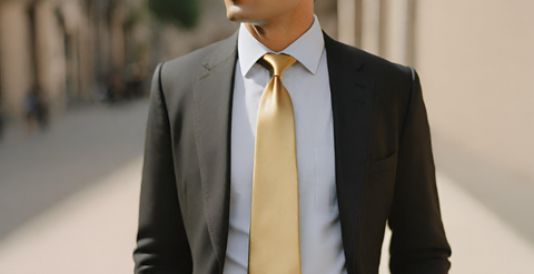 silk gold suit ties