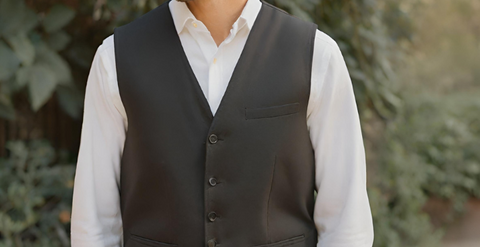 black waistcoat