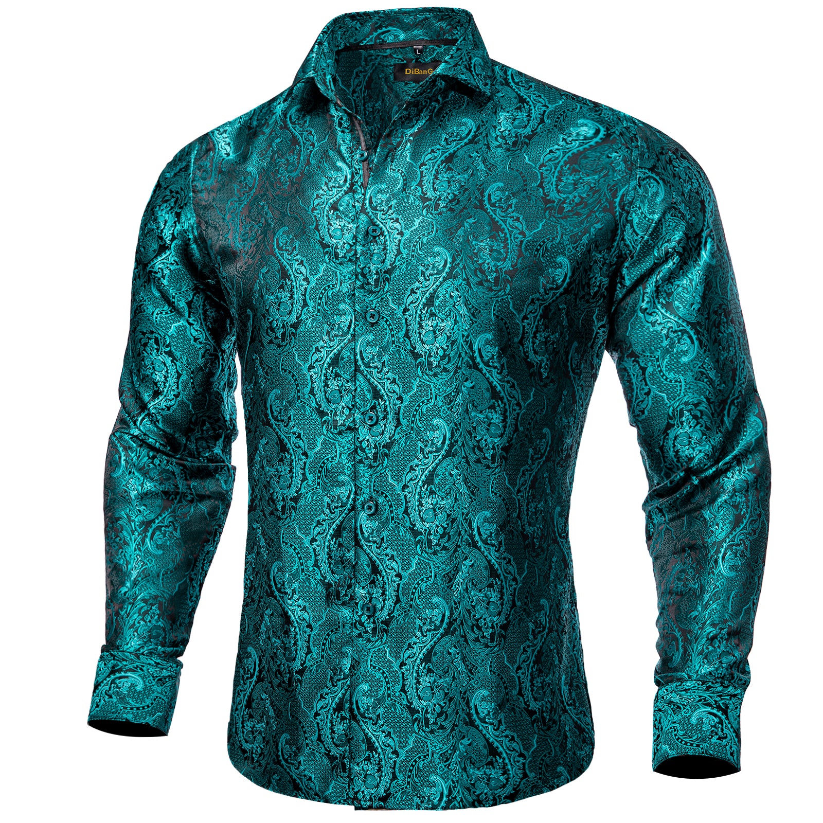 Dibangu Green Paisley Men's Shirt – DiBanGuStore