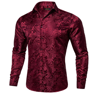 Dibangu New Red Paisley Men's Shirt – DiBanGuStore