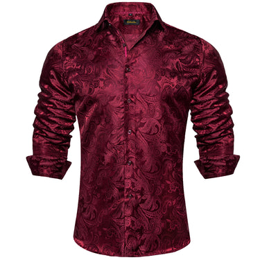 Dibangu New Red Paisley Men's Shirt – DiBanGuStore