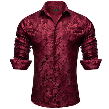 Dibangu New Red Paisley Men's Shirt – DiBanGuStore